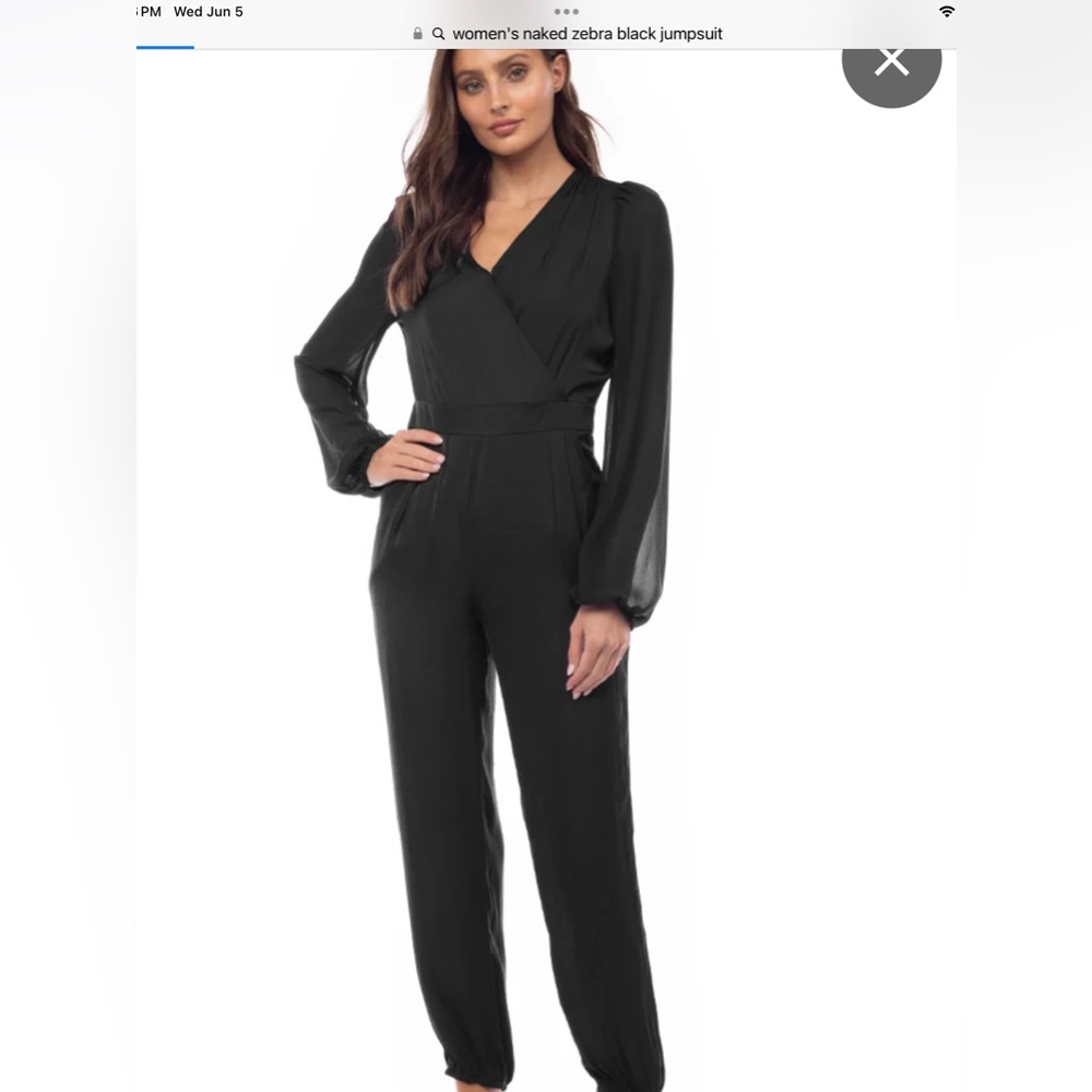 Naked Zebra Black Jumpsuit